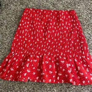 New without tags red and white skirt